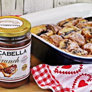 Macabella Croissant Pudding - filled with chocolatey, nutty yumminess! Fab Food 4 All