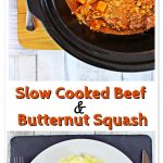 Slow Cooked Beef & Butternut Squash Pinterest image.