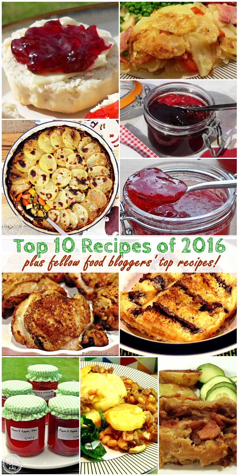 Top 10 Recipes of 2016 plus fellow food bloggers' top recipes Fab