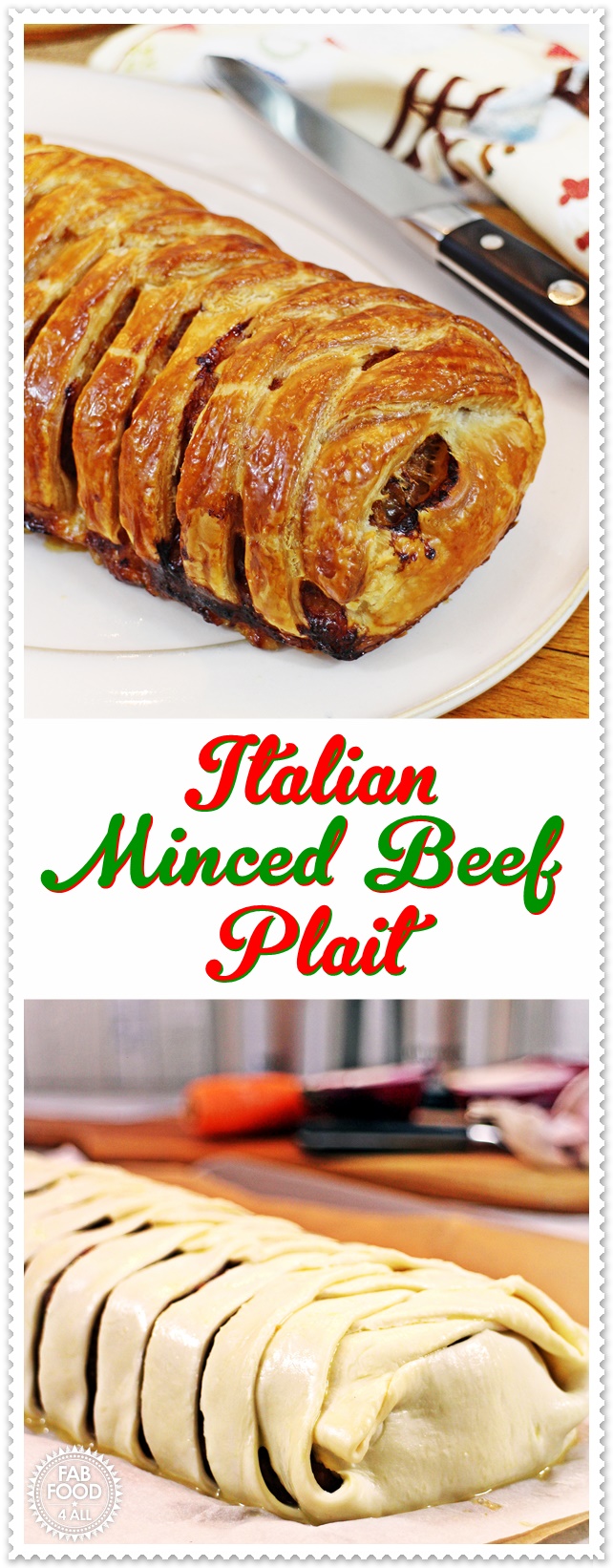 Italian Minced Beef Plait - Fab Food 4 All