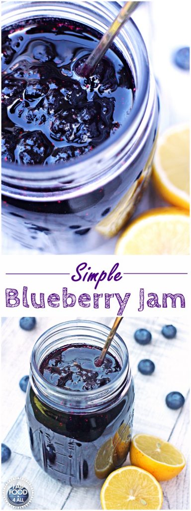 Simple Blueberry Jam - no pectin, just 3 ingredients!