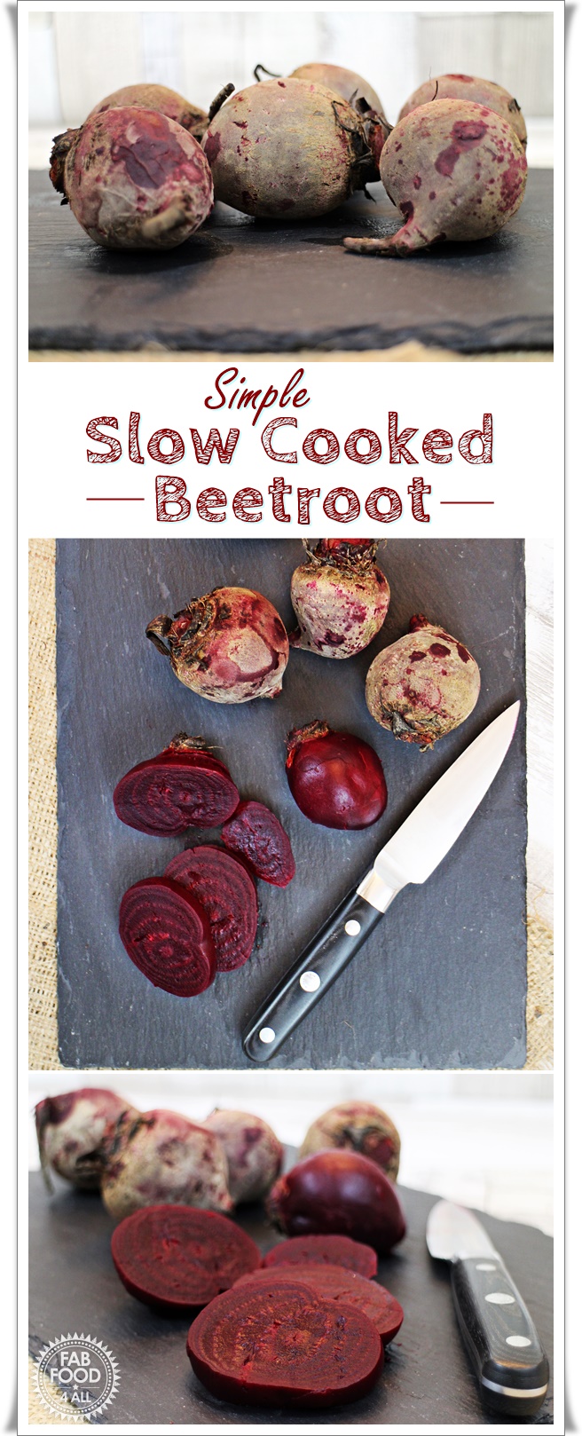 Simple Slow Cooked Beetroot - so easy! Fab Food 4 All