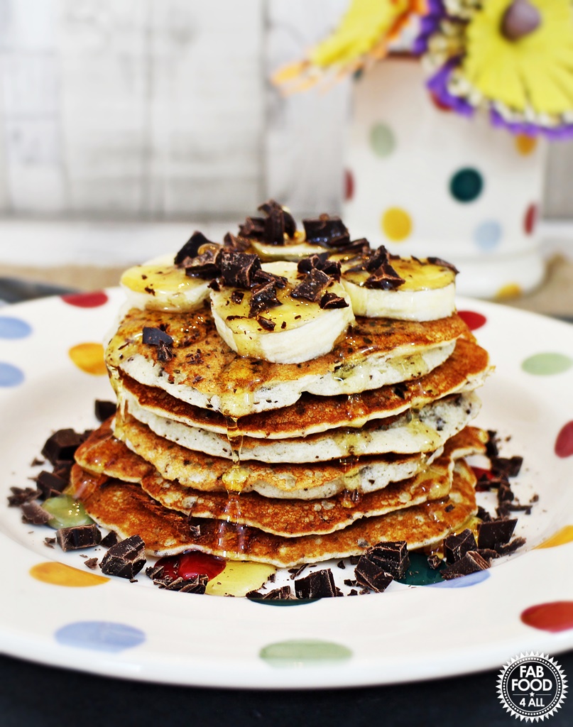 Gluten Free Chocolate Chip Pancakes - Fab Food 4 All