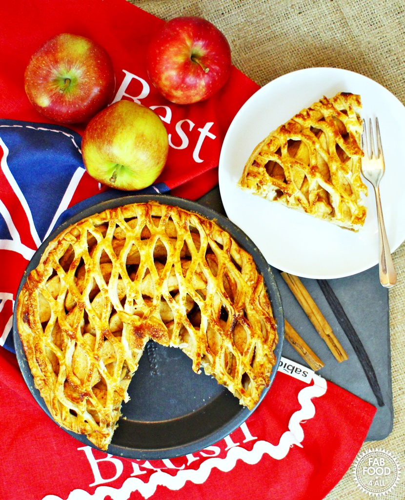 Spiced Apple Lattice Pie - Fab Food 4 All