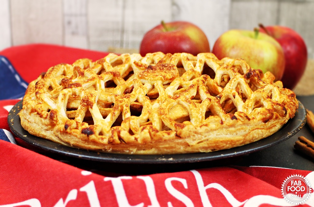Spiced Apple Lattice Pie #BritishPieWeek - Fab Food 4 All