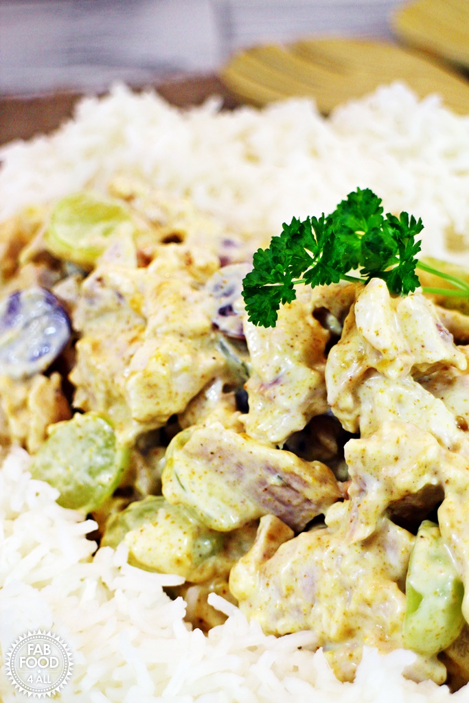 Chicken Fiesta is similar to Coronation Chicken but has grapes and apricot jam for a delicious twist! @FabFood4All