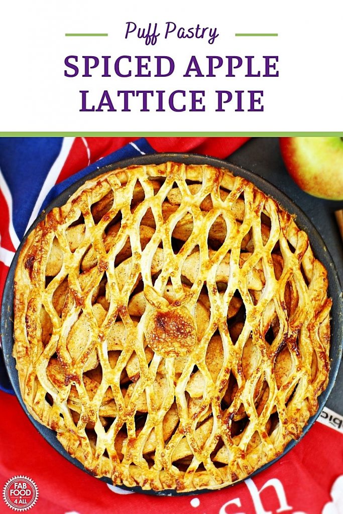 Spiced Apple Lattice Pie Pinterest image
