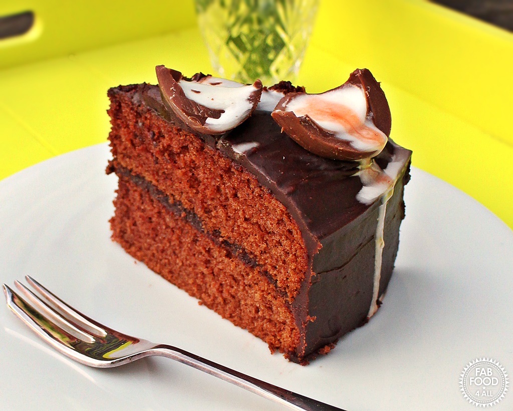 Creme Egg Chocolate Cake, so moist & delicious! @FabFood4All
