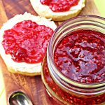 Quick & Easy Raspberry Jam with scones.