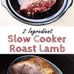 2 Ingredient Slow Cooker Roast Lamb Pinterest image