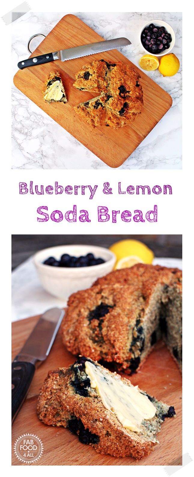 Blueberry & Lemon Soda Bread @Fabfood4All