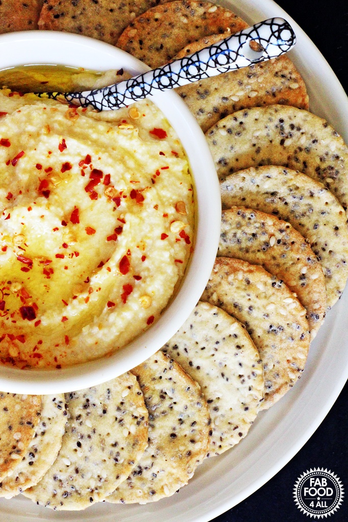 Chia & Sesame Seed Crackers - so easy & delicious! @FabFood4All
