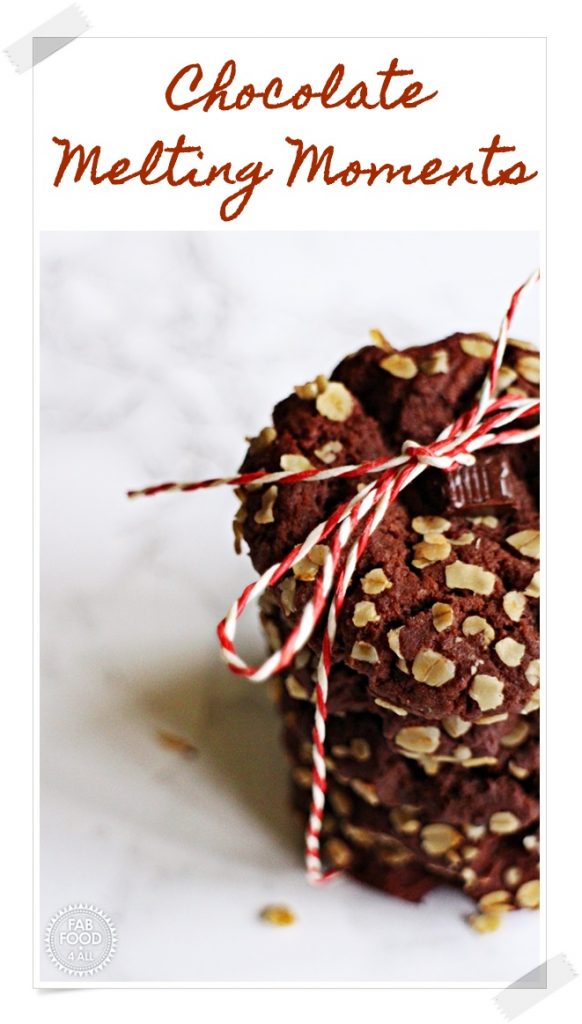 Chocolate Melting Moments Pinterest image.