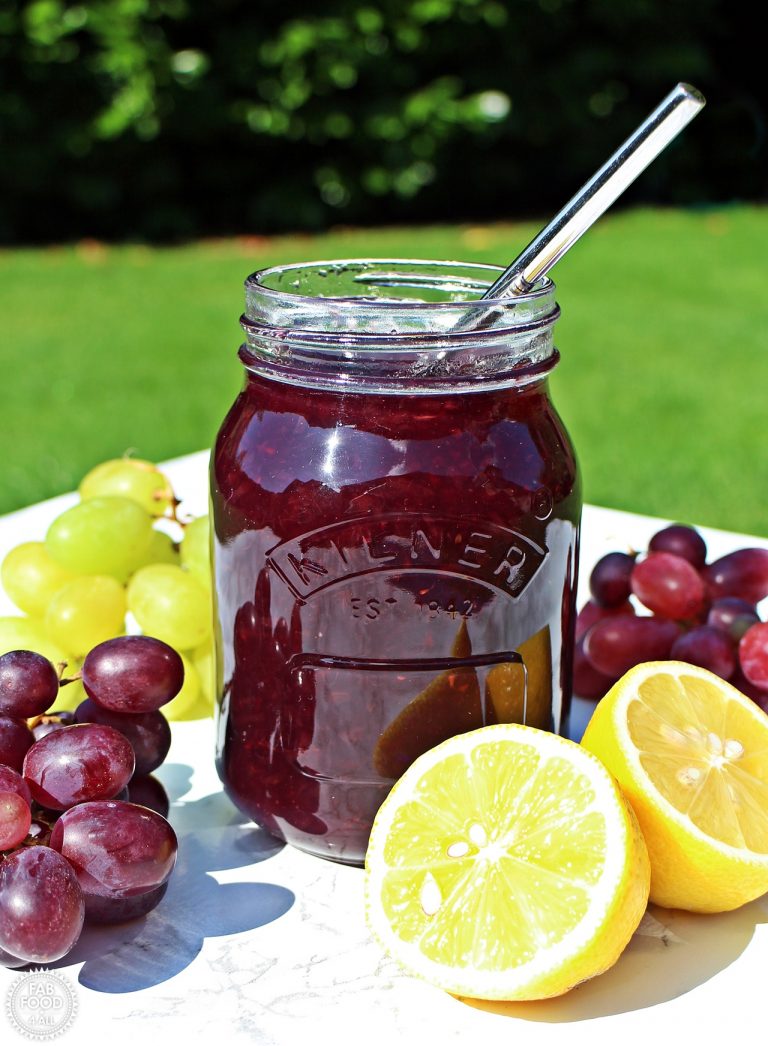 Easy Grape Jam 3 ingredients & no Pectin! Fab Food 4 All