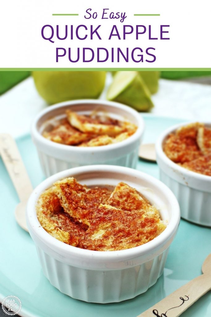 Quick Apple Puddings Pinterest image