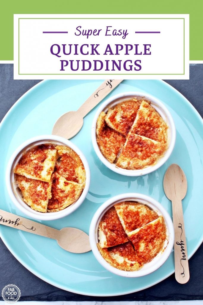 Quick Apple Puddings Pinterest image