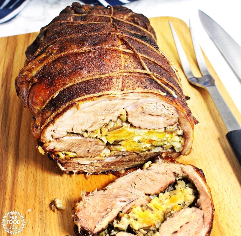 Slow Cooker Shoulder of Welsh Lamb with Apricot & Chestnut Stuffing