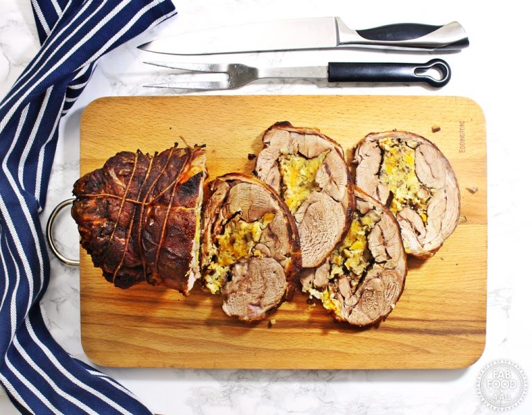 Slow Cooker Shoulder of Welsh Lamb with Apricot & Chestnut Stuffing