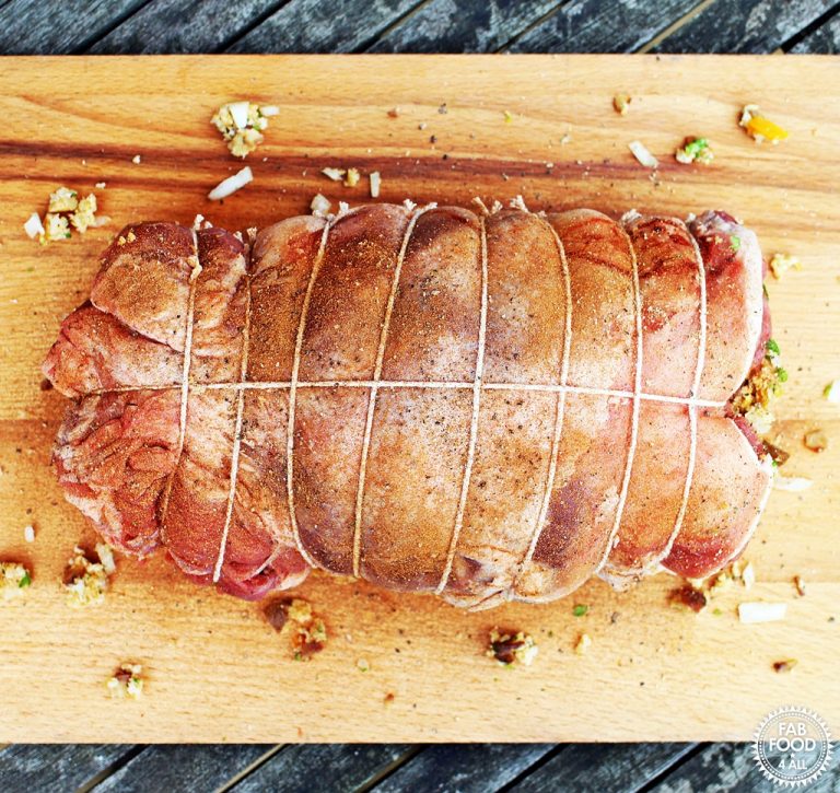 Slow Cooker Shoulder of Welsh Lamb with Apricot & Chestnut Stuffing
