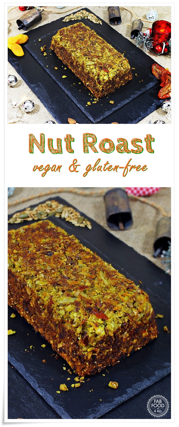 Nut Roast (vegan & gluten-free) #vegan #nutroast #Christmas #holidays #gluten-free - Fab Food 4 All