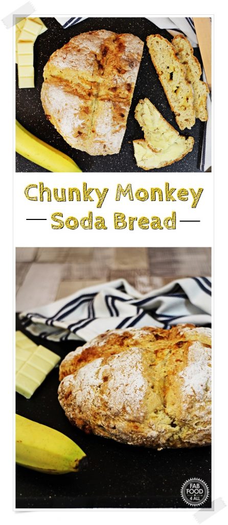 Chunky Monkey Soda Bread Pinterest image.