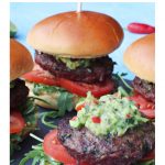 BBQ Chilli Burgers with Guacamole Pinterest image.