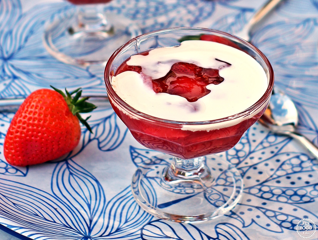 Rødgrød med fløde (Danish Red Berry Compote with Cream)