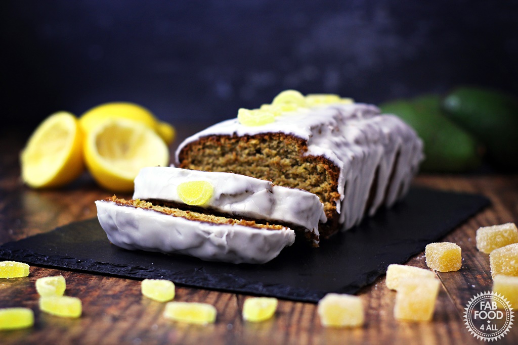 Easy Ginger Avocado Cake with Lemon Drizzle - Fab Food 4 All