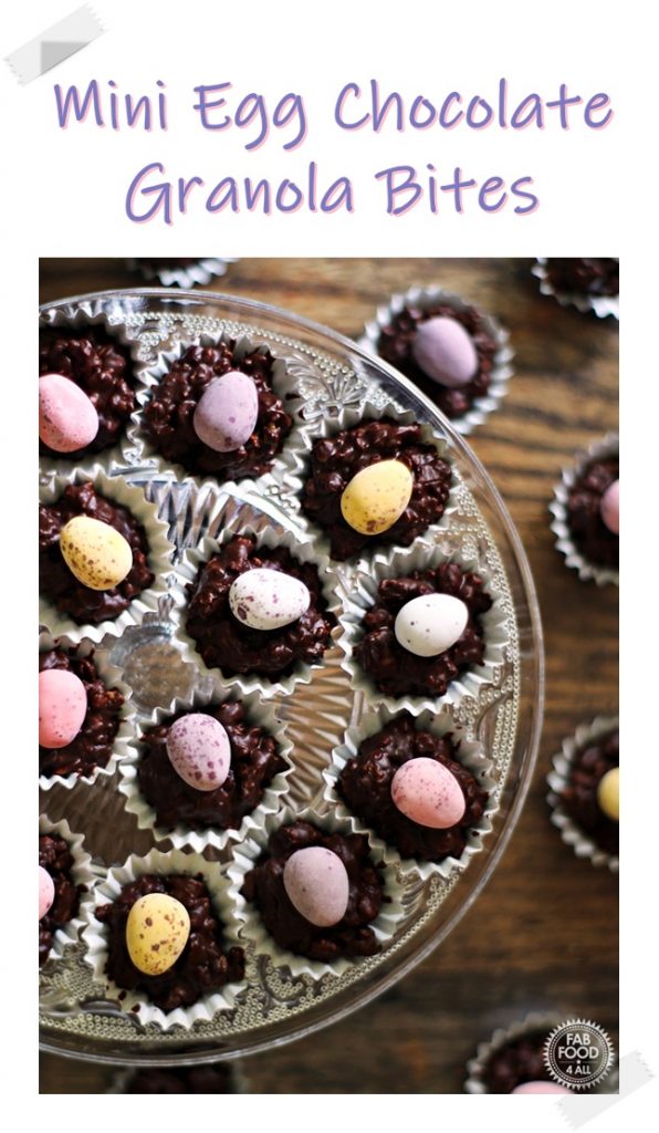 Mini Egg Chocolate Granola Bites Pinterest image