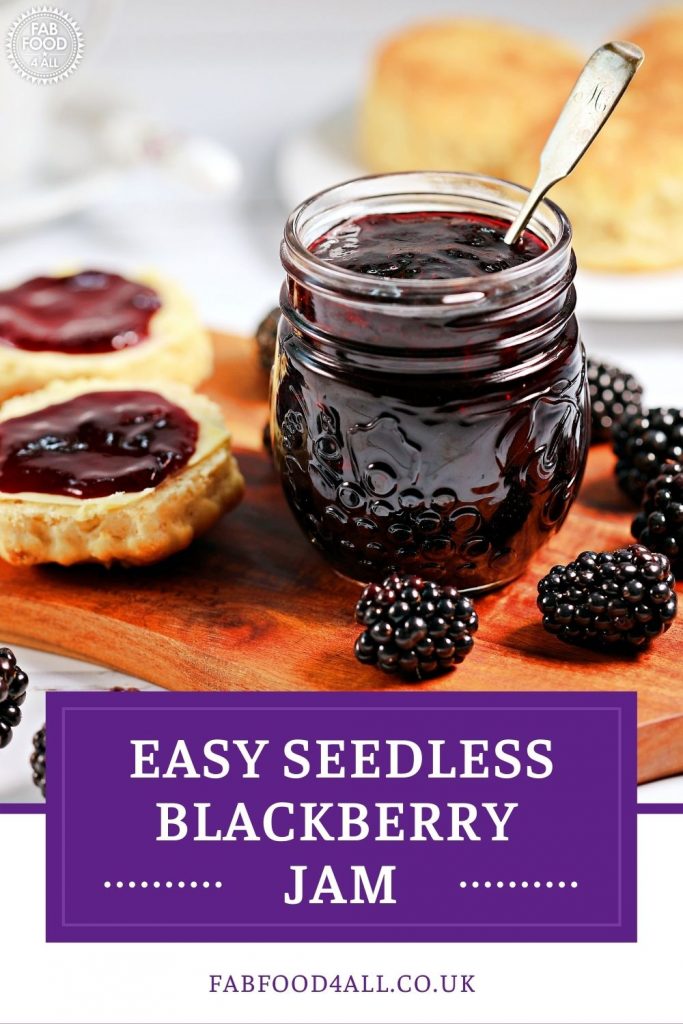 Easy Seedless Blackberry Jam Pinterest image.