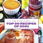 Montage of a few of the Top 20 Recipes of 2021 from Fab Food 4