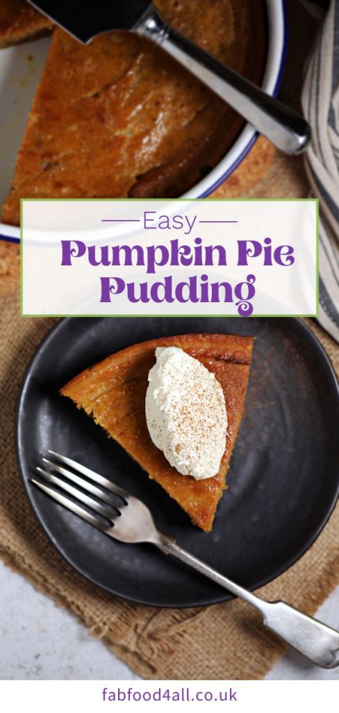 Easy Pumpkin Pie Pudding Pinterest image.