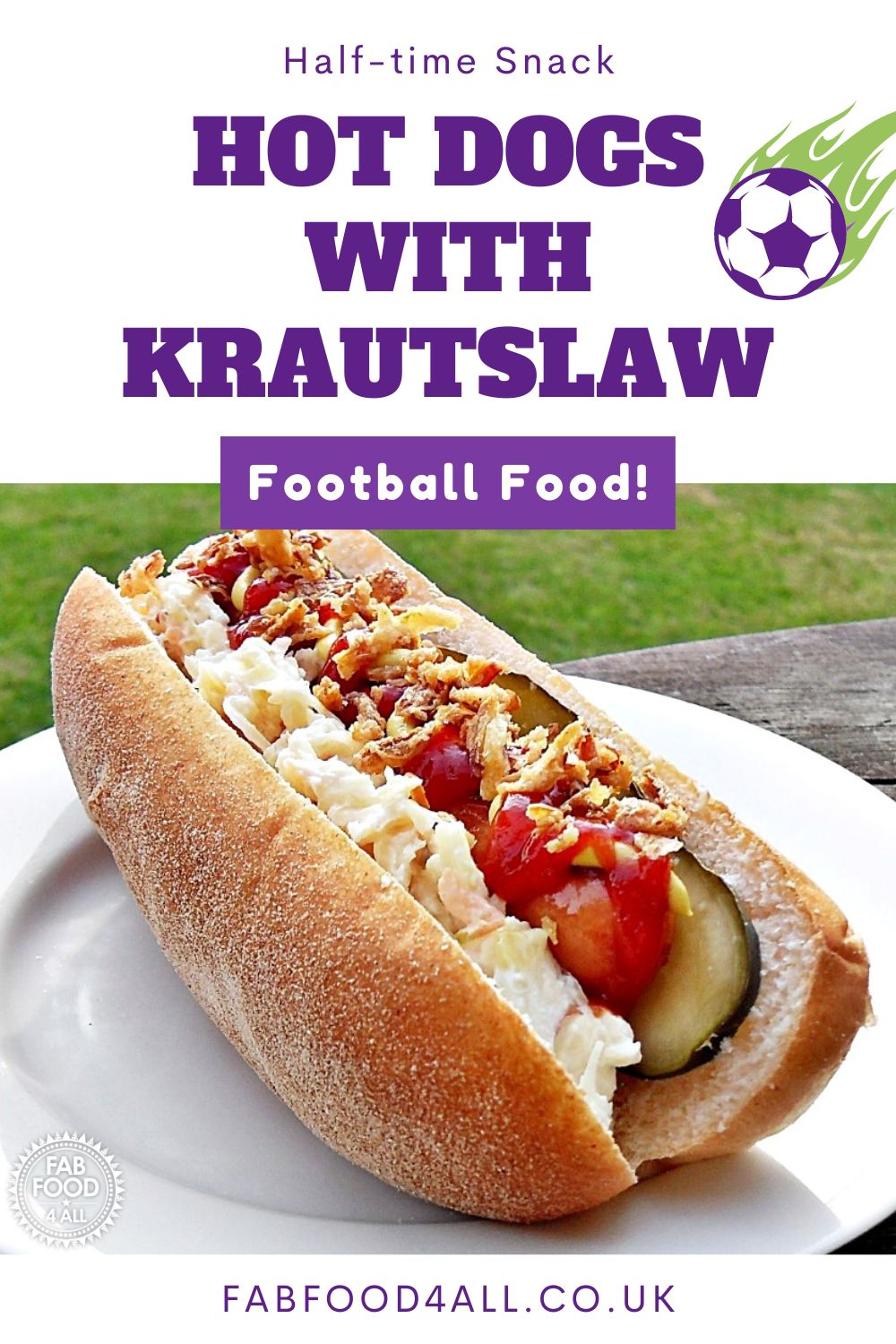 Hot Dogs with Krautslaw Pinterest image