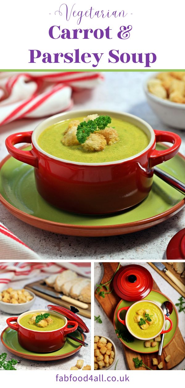 Carrot and Parsley Soup nutritious & delicious! Fab Food 4 All