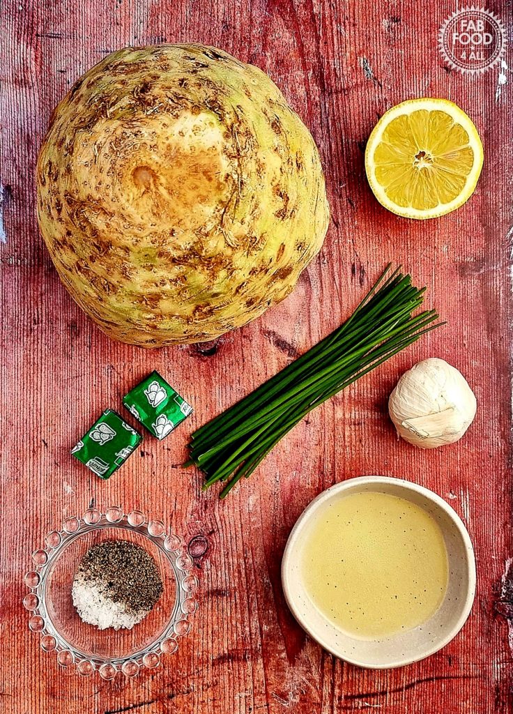 Ingredients for Easy Roasted Celeriac Soup