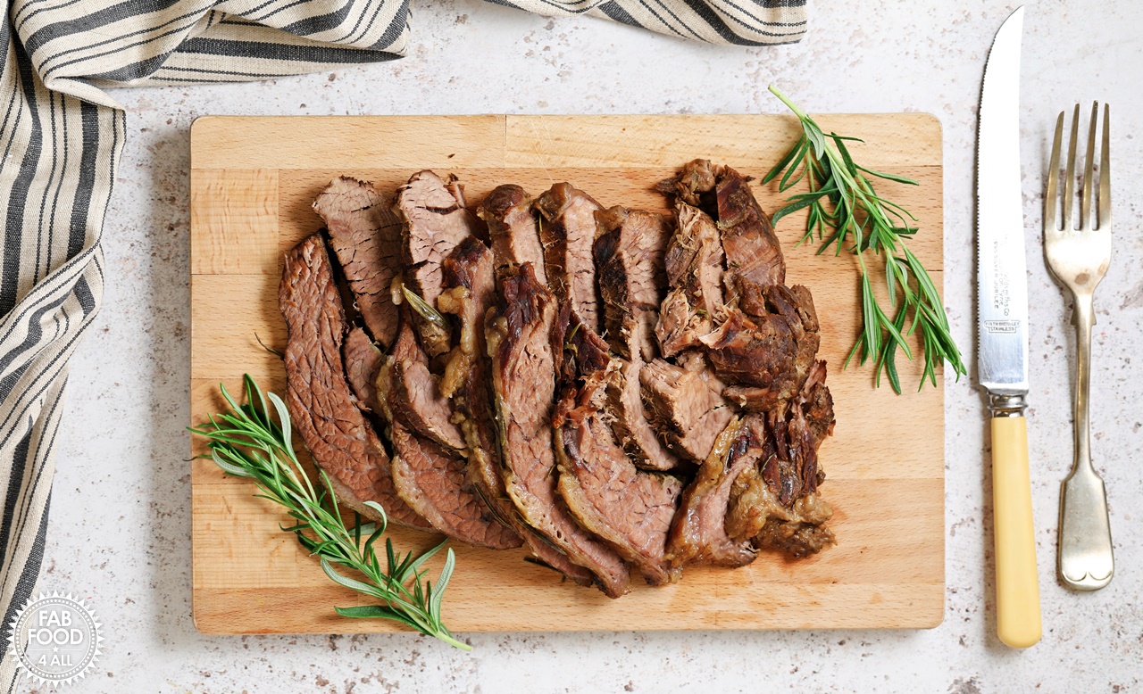 Slow Cooker Beef Brisket with Onion Gravy Fab Food 4 All