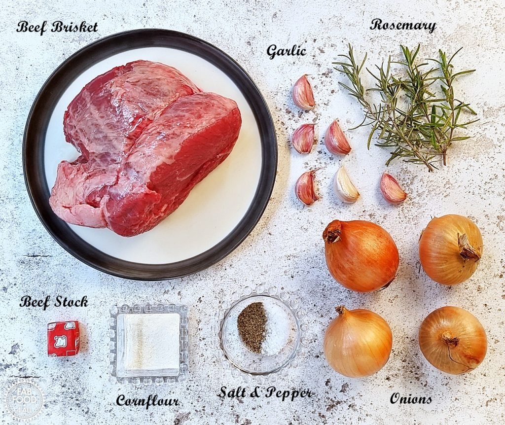 Slow Cooker Beef Brisket & Onion Gravy Ingredients