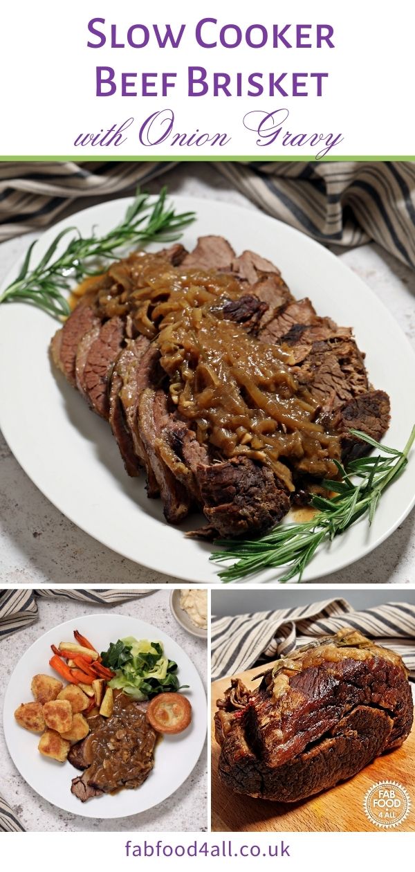 Slow Cooker Beef Brisket with Onion Gravy Fab Food 4 All