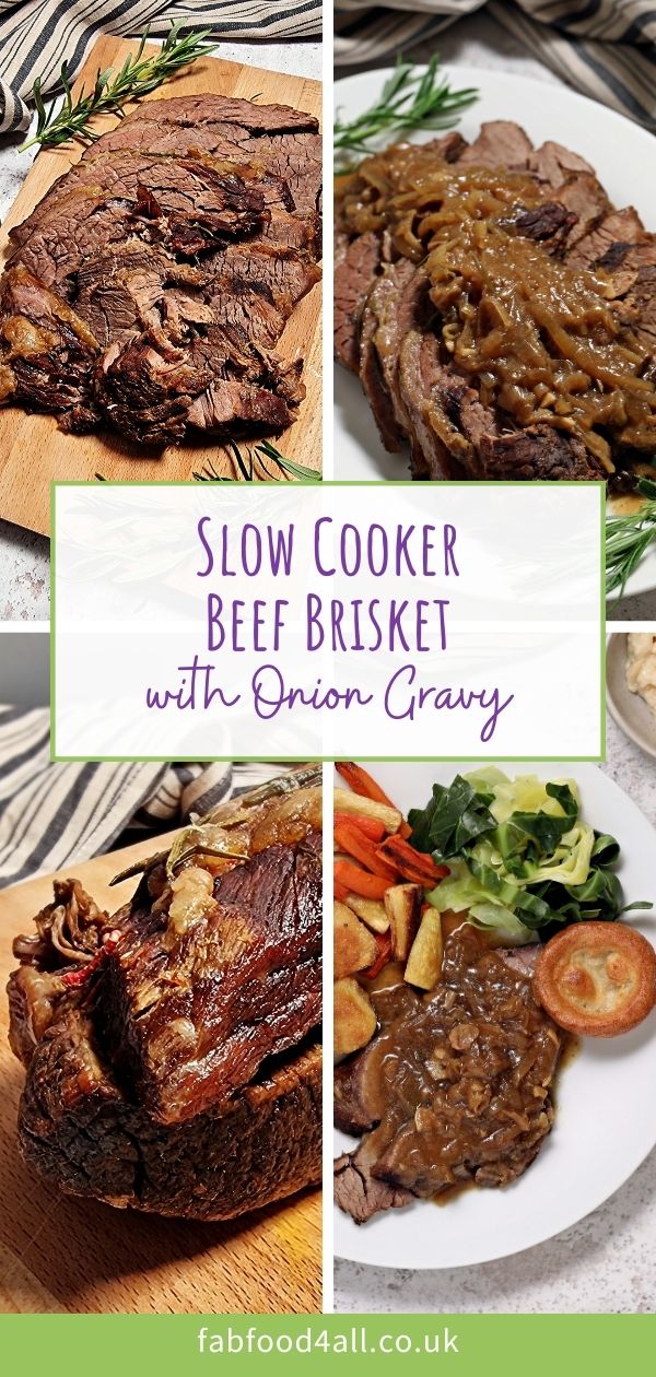 Slow Cooker Beef Brisket with Onion Gravy Fab Food 4 All