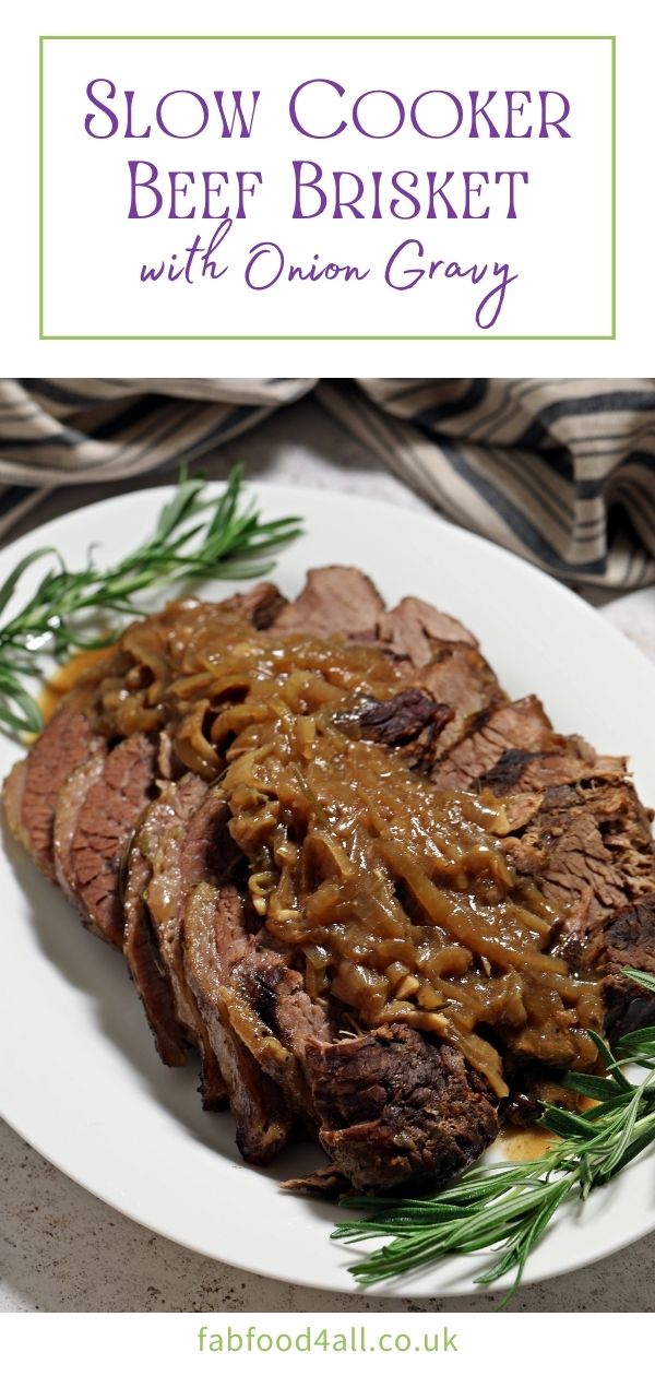 Slow Cooker Beef Brisket with Onion Gravy Fab Food 4 All