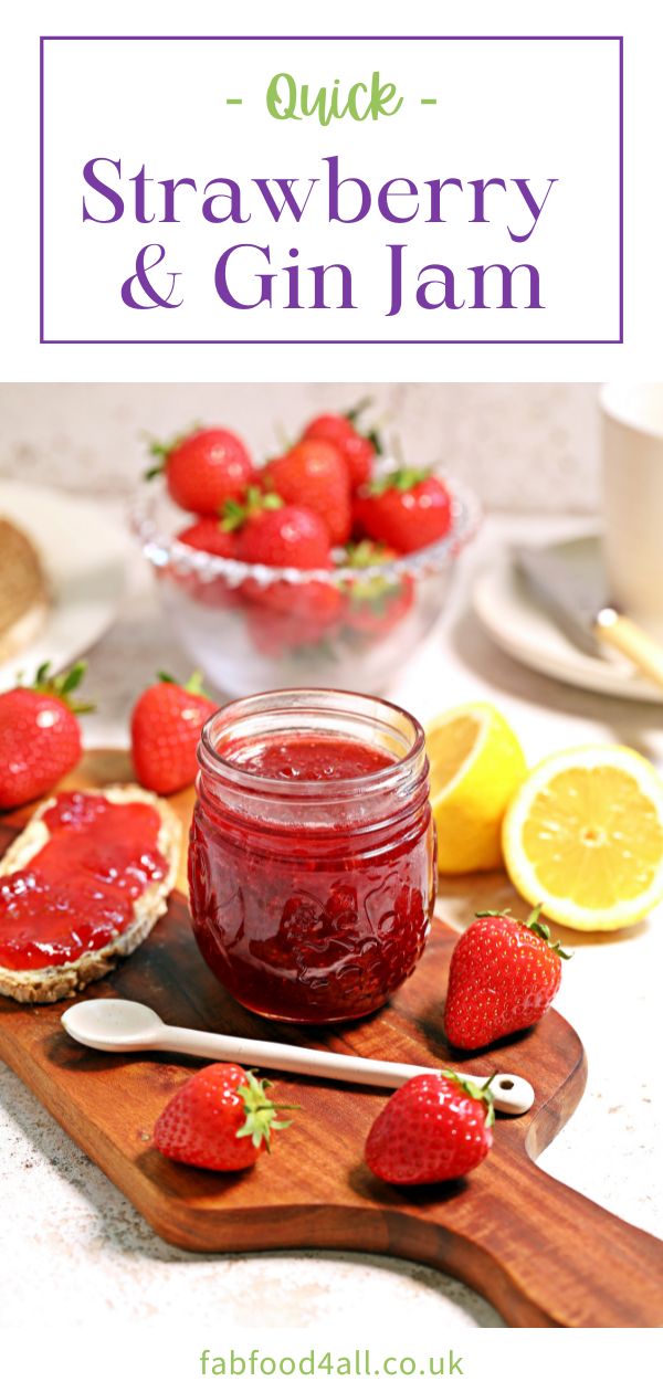 Strawberry & Gin Jam easy, no pectin recipe! Books For Everyone