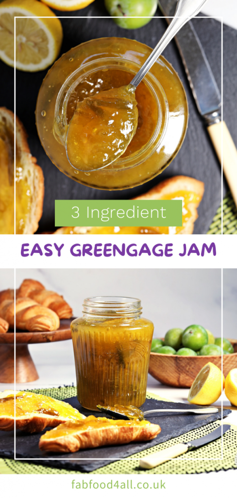 Easy Greengage Jam Pinterest Image