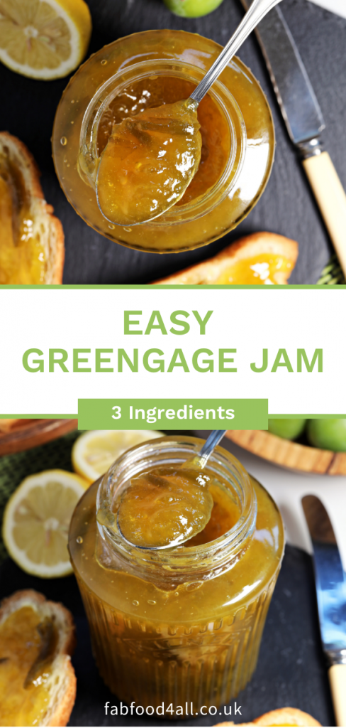 Easy Greengage Jam Pinterest Image