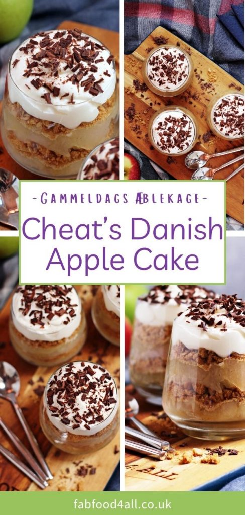 Cheat's Danish Apple Cake (Gammeldags Æblekage) Pinterest Image.