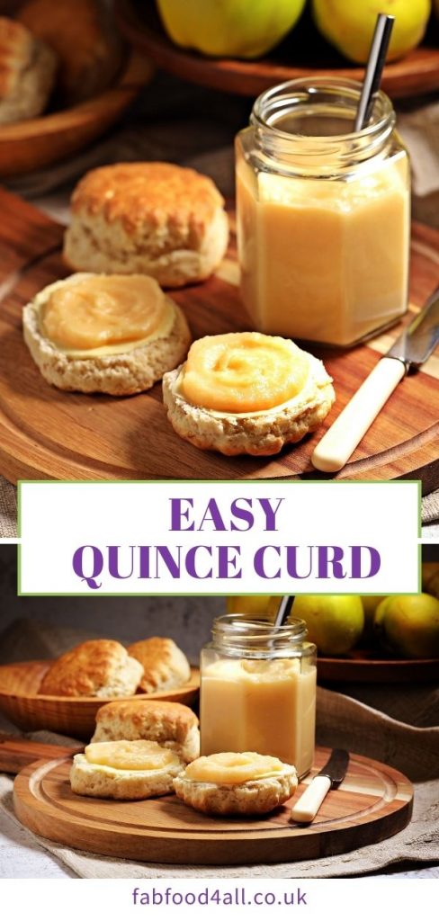 Easy Quince Curd Recipe Pinterest image.