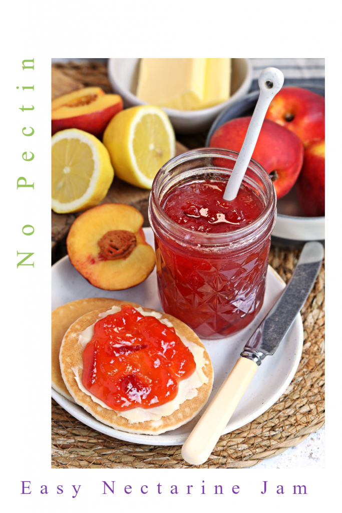 Easy Nectarine Jam Pinterest image.