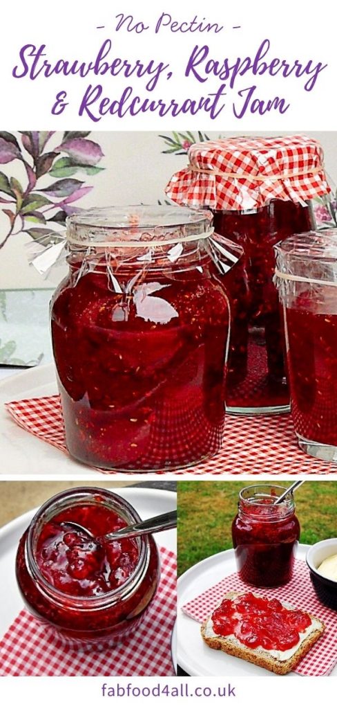 Strawberry, Raspberry & Redcurrant Jam Pinterest Image