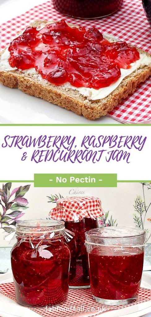 Strawberry, Raspberry & Redcurrant Jam Pinterest Image