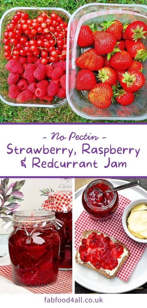 Strawberry, Raspberry & Redcurrant Jam Pinterest Image