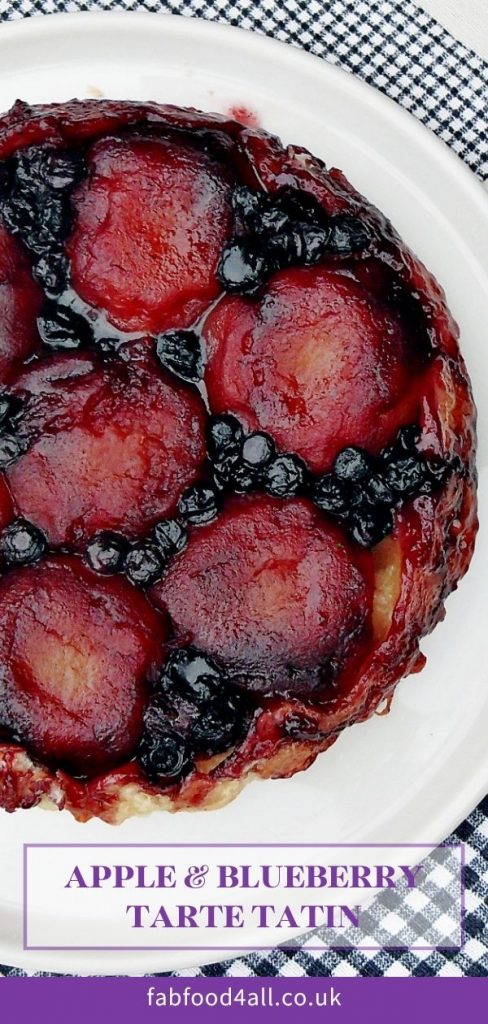 Apple & Blueberry Tarte Tatin Pinterest image.